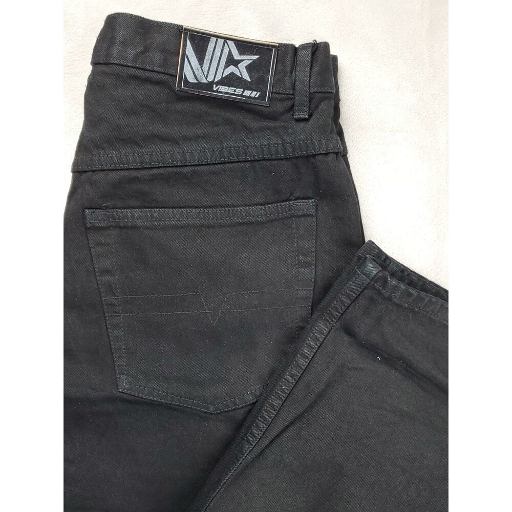 Vibes III | 34x34 Men's Slim Straight | Black Denim Jeans | Y2K Streetwear